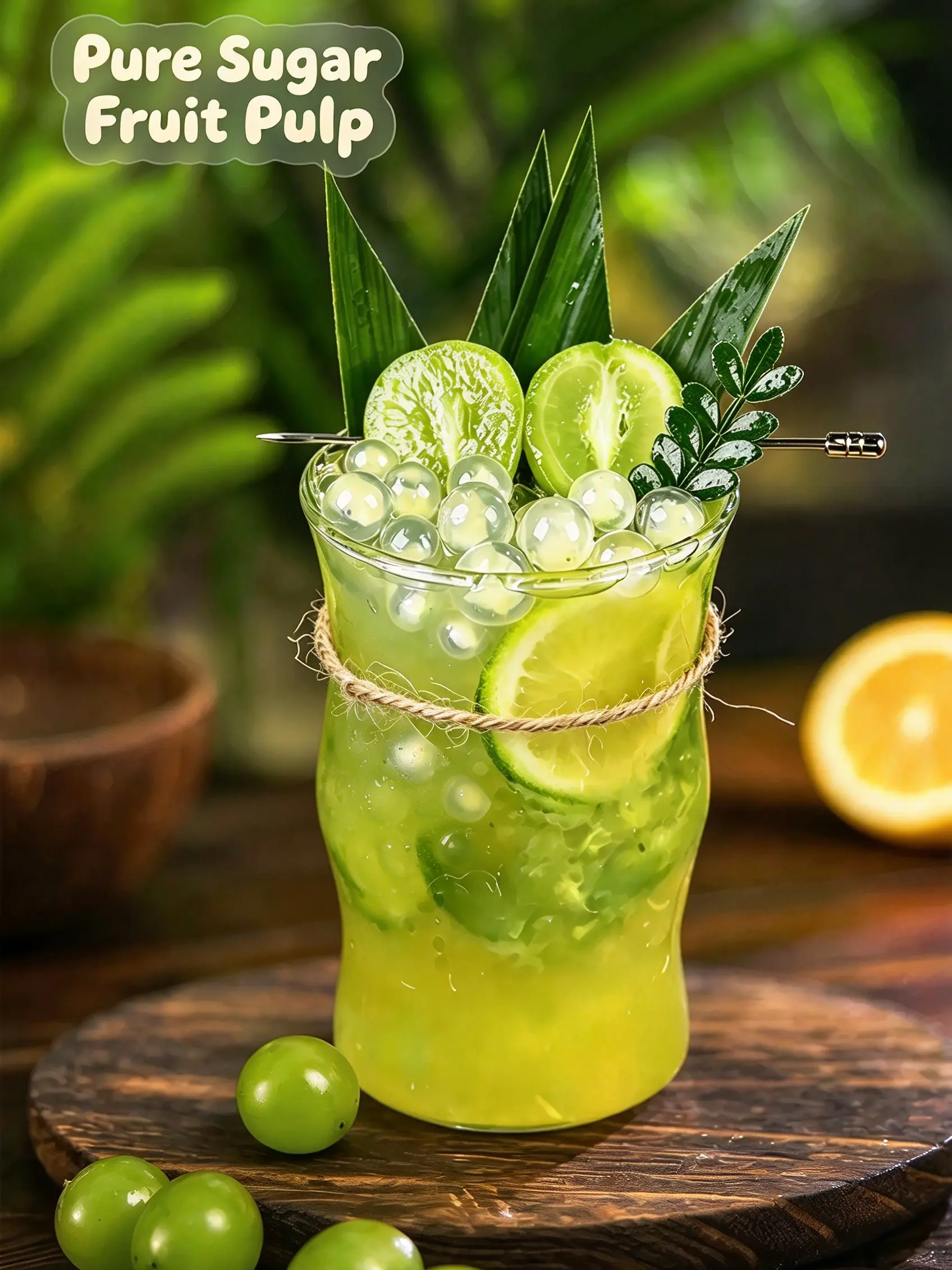 Sugar Green Grape — pure cane sugar fruit syrup wholesale for bubble tea and beverage chains